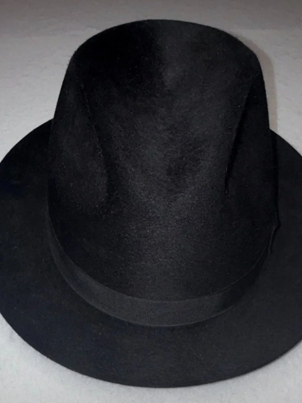 Vintage Biltmore Eleganza Black Fur Felt Dress Hat Size 7 3/8 Made in Canada